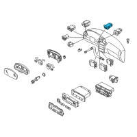 OEM Nissan Pathfinder Switch Assy-Rear Defogger Diagram - 25350-0W000