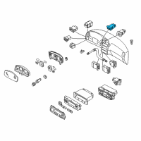 OEM 1997 Nissan Pathfinder Switch Assy-Rear Defogger Diagram - 25350-0W000