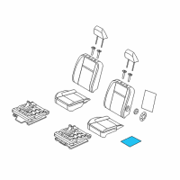 OEM 2006 Dodge Ram 2500 Pad-Front Seat Cushion Diagram - 4610096AA