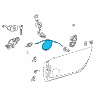 OEM Lexus LC500 Cable Assembly, Front Door Diagram - 69710-11020