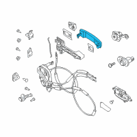 OEM Nissan Titan Handle Outside Diagram - 80640-EZ00B