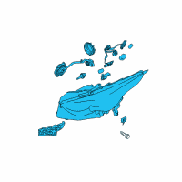 OEM Infiniti FX35 Right Headlight Assembly Diagram - 26010-1CE1A