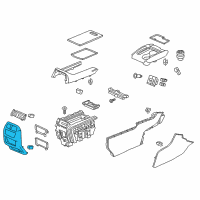 OEM Honda Pilot Garnish, RR. Console *NH836L* (WISTERIA LIGHT GRAY) Diagram - 83416-TG7-A01ZC