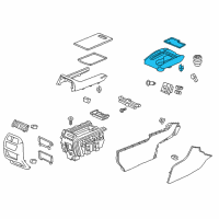 OEM 2022 Honda Passport PANEL ASSY., CONSOLE *NH900L* (DEEP BLACK) Diagram - 77295-TG7-C21ZA