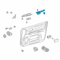 OEM Lexus IS300 Front Armrest Assembly, Right Diagram - 74210-53010-C0