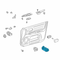 OEM Lexus IS300 Master Switch Assembly Diagram - 84040-53022-C0