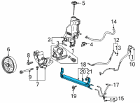 OEM 2021 GMC Sierra 3500 HD Power Steering Oil Cooler Diagram - 84763089