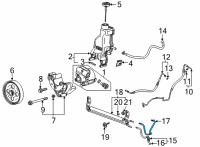 OEM 2021 Chevrolet Silverado 2500 HD Power Steering Hose Diagram - 84150122