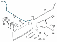 OEM 2021 Ford Bronco HOSE - WINDSHIELD WASHER Diagram - M2DZ-17A605-D