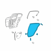 OEM Lexus GS450h Weatherstrip, Rear Door, RH Diagram - 67871-30290