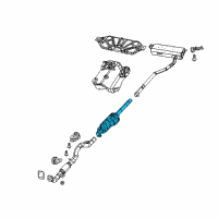 OEM 2017 Jeep Compass Exhaust Resonator Pipe Diagram - 68321020AA