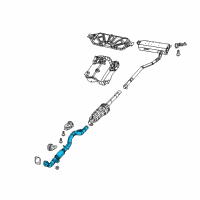 OEM 2017 Jeep Compass Front Exhaust Pipe Diagram - 68361579AA