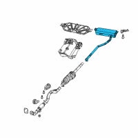 OEM 2018 Jeep Compass Exhaust Muffler Diagram - 68249233AE