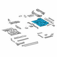 OEM 2016 Toyota Tacoma Rear Floor Pan Diagram - 58311-04072