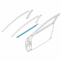 OEM 2017 Nissan Maxima Moulding Assy-Front Door Outside, LH Diagram - 80821-4RA0A