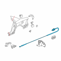 OEM 2002 Acura RL Cable, Fuel Lid Opener (LH) Diagram - 74411-SZ3-A01