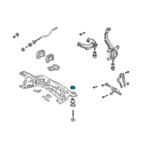 OEM Honda Accord Insulator A, Sub-Frame Mounting Diagram - 50231-S87-A00
