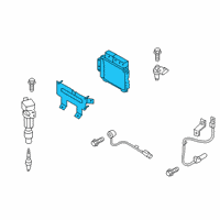 OEM 2020 Hyundai Veloster Computer & Bracket Assembly Diagram - 39128-2BJF5