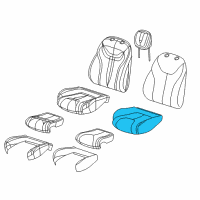 OEM 2013 Dodge Dart Seat Cushion Foam Front Right Diagram - 68083599AA
