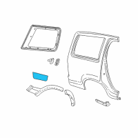 OEM Ford Explorer Body Side Molding Diagram - XL2Z-7829039-BAA