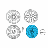 OEM 2014 Dodge Dart Wheel Cover Diagram - 4726162AB