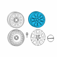 OEM Dodge Dart Aluminum Wheel Diagram - 1TH67JXYAB