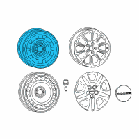 OEM 2015 Dodge Dart Steel Wheel Diagram - 68086001AC