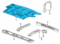 OEM 2022 Cadillac Escalade Rear Floor Pan Diagram - 84755160
