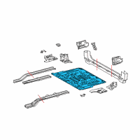 OEM 2009 Toyota 4Runner Rear Floor Pan Diagram - 58311-35081