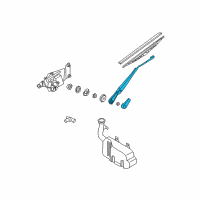 OEM 2003 Nissan Xterra Rear Window Wiper Arm Assembly Diagram - 28780-7Z400