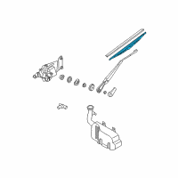 OEM 2000 Nissan Xterra Rear Windshield Wiper Blade Assembly Diagram - 28790-7Z000