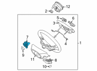 OEM Kia Forte Switch Assembly-Paddle Diagram - 967701M100WK