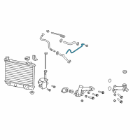 OEM Pontiac Radiator Overflow Hose Diagram - 92164618