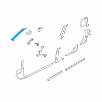 OEM 2009 Ford Explorer Sport Trac Weatherstrip Pillar Trim Diagram - 6L2Z-7803598-AAB