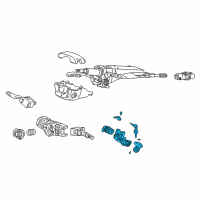 OEM 2003 Acura RSX Lock Assembly, Steering Diagram - 35100-S6M-A12