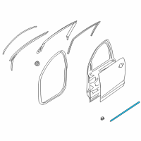 OEM 2009 Pontiac G8 Lower Weatherstrip Diagram - 92280414