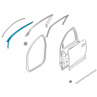 OEM Pontiac Upper Weatherstrip Diagram - 92256495