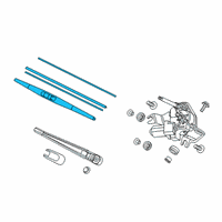 OEM 2022 Honda Passport Blade & Stabilizer Set (400MM) Diagram - 76730-THR-A21