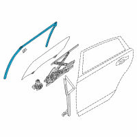 OEM 2018 Nissan Altima Glass Run-Rear Door Window RH Diagram - 82330-9HS0A