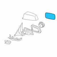 OEM 2009 BMW 750Li Mirror Glass, Heated, Convex, Right Diagram - 51-16-7-186-584