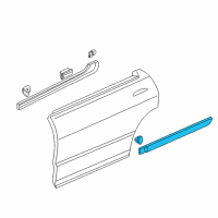 OEM 1996 Acura Integra Protector, Right Rear Door (Matador Red Pearl) Diagram - 75303-ST8-A11ZQ