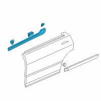 OEM 1996 Acura Integra Molding Assembly, Right Rear Door Diagram - 72910-ST8-003