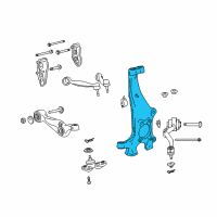 OEM 2015 Lexus LS460 Knuckle, Steering, LH Diagram - 43202-50040