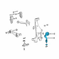 OEM 2009 Lexus LS600h Front Suspension Arm Set Lower No.2 Right Diagram - 48660-59016