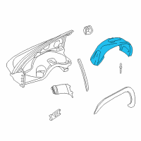 OEM 2000 Dodge Dakota Shield-Front Fender Diagram - 55257061AG