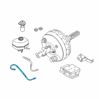 OEM 2010 BMW X6 Brake Booster Vacuum Hose Diagram - 34326787558