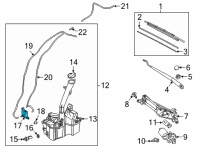 OEM 2019 Kia Rio Motor & Pump Assembly-Windshield Washer Diagram - 98510M4000