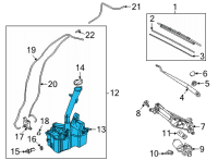 OEM 2022 Hyundai Tucson RESERVOIR ASSY-W/SHLD WASHER Diagram - 98611-CW100