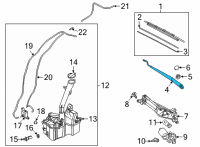 OEM 2022 Hyundai Tucson ARM ASSY-W/SHLD WPR(DRIVER) Diagram - 98311-CW000