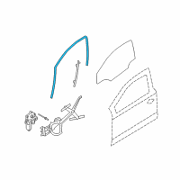 OEM Saturn Astra Weatherstrip, Front Side Door Window Diagram - 13290342